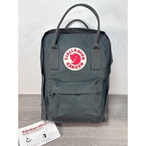 Fjallraven Backpack Kanken Mini Graphite Gray Daypack Travel Hike Distressed